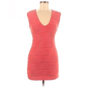 Pink cocktail dress - slimming and flattering.